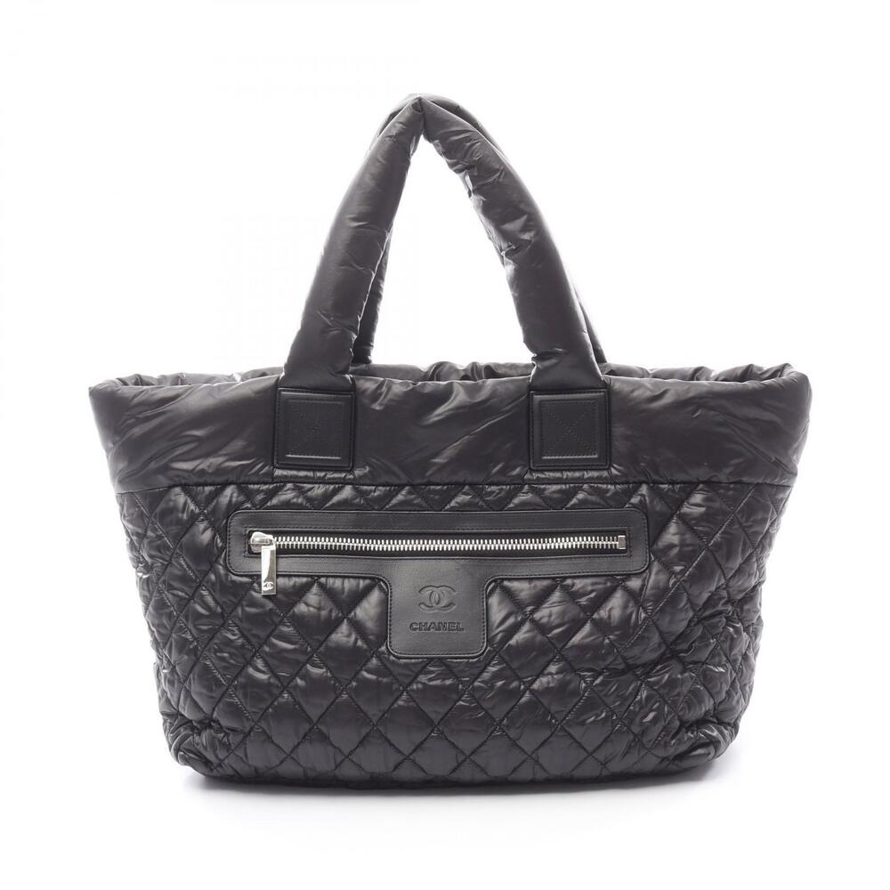 Chanel Coco Cocoon Tote Bag Leather Black